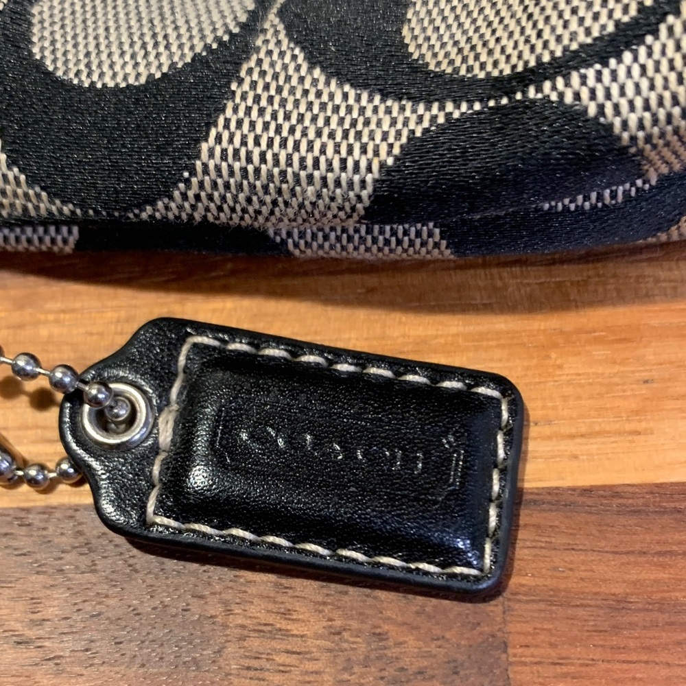 Coach Black and Tan Patterned Wristlet - Picture 3 of 6